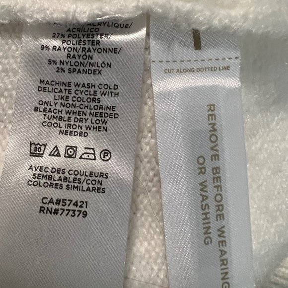 NWT Ann Taylor Mixed Stitch Ruffled sweater Size M - Picture 8 of 8